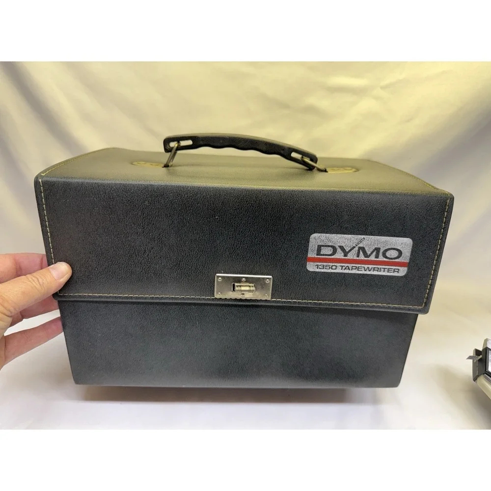 DYMO Model 1350 Tapewriter with Tape/Manual and Original Case **Read** VTG